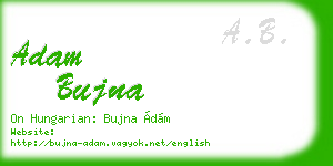 adam bujna business card