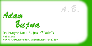 adam bujna business card